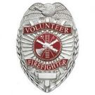 VOLUNTEER FIREFIGHTER Generic Metal Badge
